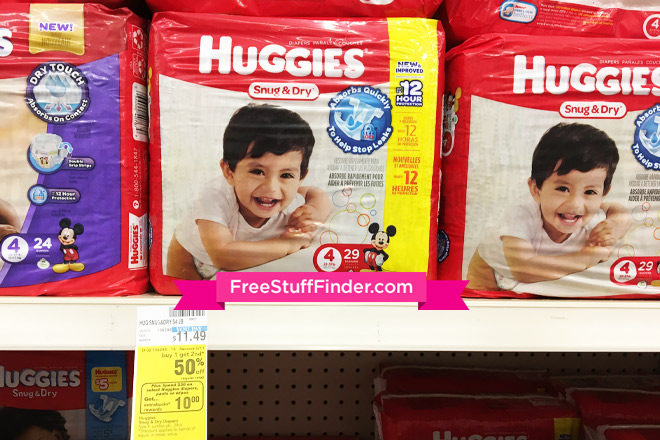 $3.12 (Reg $11.49) Huggies Jumbo Pack Diapers at CVS