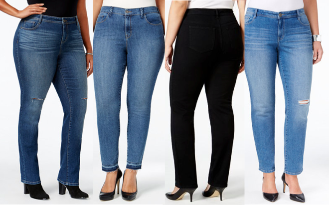 $14.99 (Reg $65) Women's Plus Size Jeans + FREE Pickup