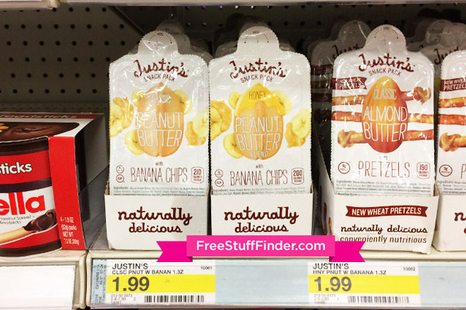 $0.53 (Reg $2) Justin’s Peanut Butter & Banana Chip Snack Packs at Target