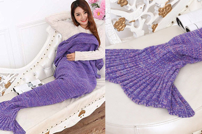 *HOT* $8.24 (Reg $27) Mermaid Tail Crochet Blanket