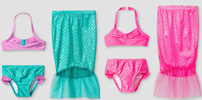 *HOT* $10.79 (Reg $18) Kids Mermaid Bikini Set + FREE Pickup