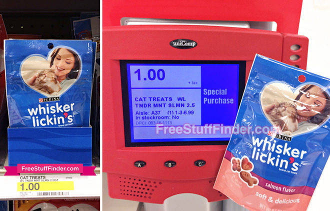 $0.50 (Reg $1) Whisker Lickin's Cat Treats at Target