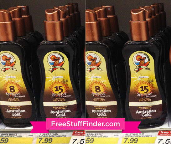 $3.09 (Reg $7.99) Australian Gold Spray Gel Bronzer at Target