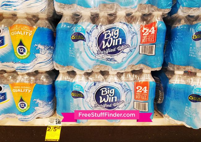 $1.25 (Reg $3.50) Big Win Bottled Water 24-Packs at Rite Aid