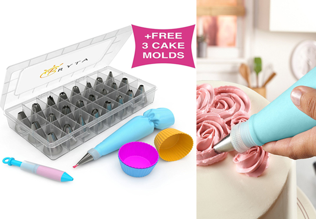 $12.53 (Reg $30) 36-Piece Cake Decorating Set