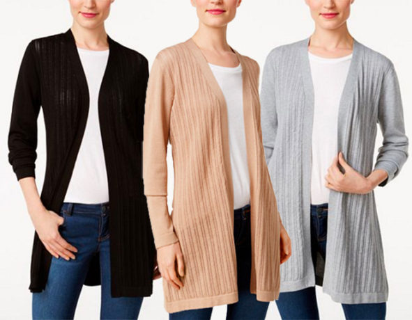 $8.99 (Reg $50) Open-Front Cardigan + FREE Pickup (Today Only)