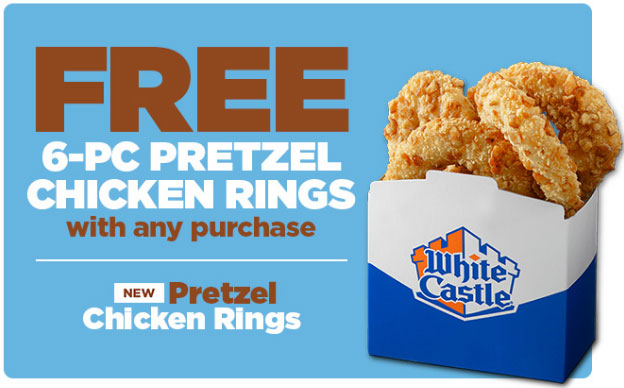 FREE Pretzel Chicken Rings with Purchase at White Castle