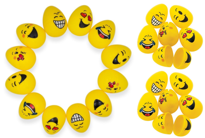 $7.98 Emoji Plastic Easter Eggs 48-Piece + FREE Shipping