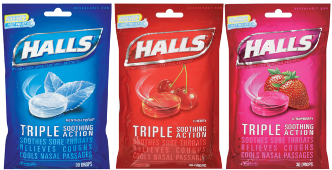 $0.77 (Reg $2.49) Halls Cough Drops at Walgreens