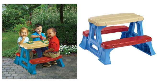 *HOT* $11.77 (Reg $30) Kid-Sized Picnic Table + FREE Pickup