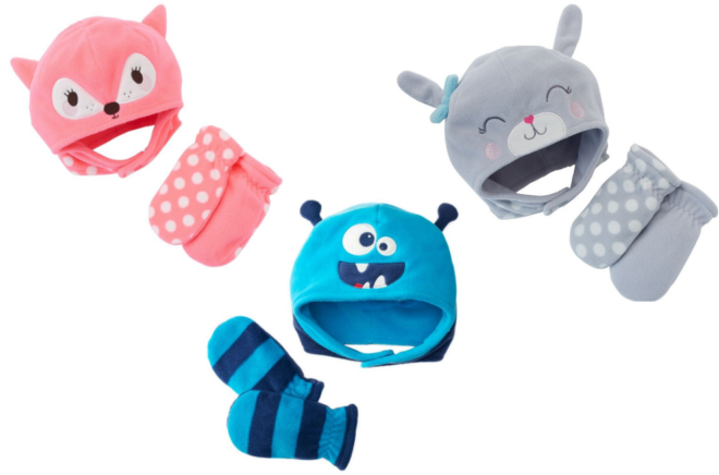 *HOT* $3.84 (Reg $16) Kids' Fleece Hat & Mitten Set + FREE Pickup