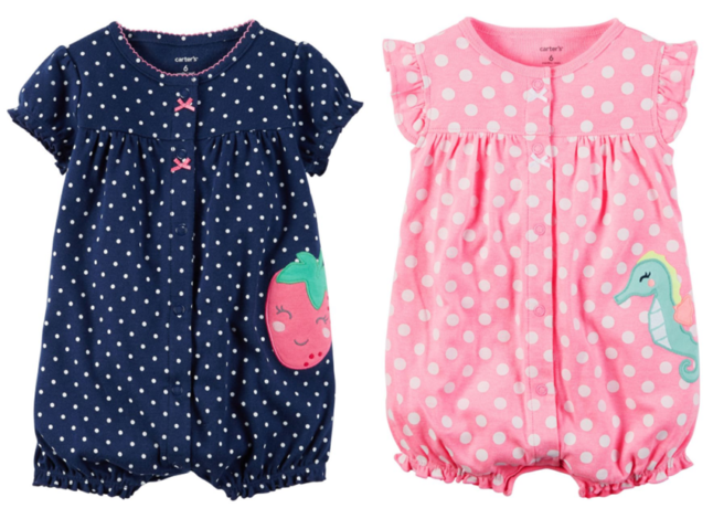 *HOT* $5.94 (Reg $14) Carter’s Baby Rompers + FREE Pickup