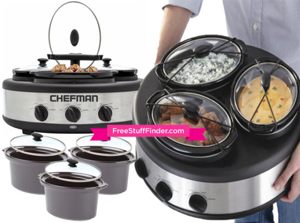 $29.99 (Reg $70) Chefman Stainless Triple Cooker + FREE Pickup (Today Only)