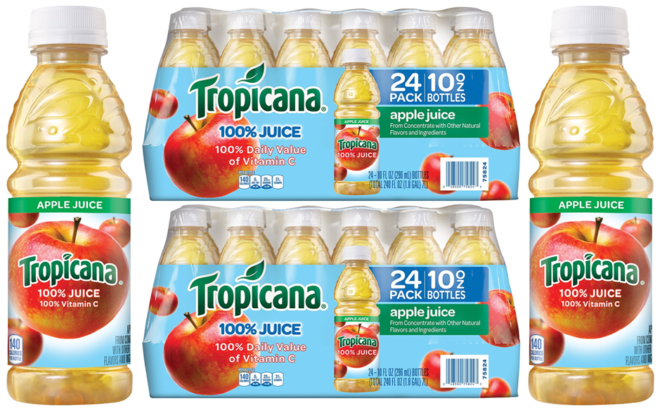 Tropicana Apple Juice 24-Pack Only $10.29 (That's 43¢ Per Bottle!)