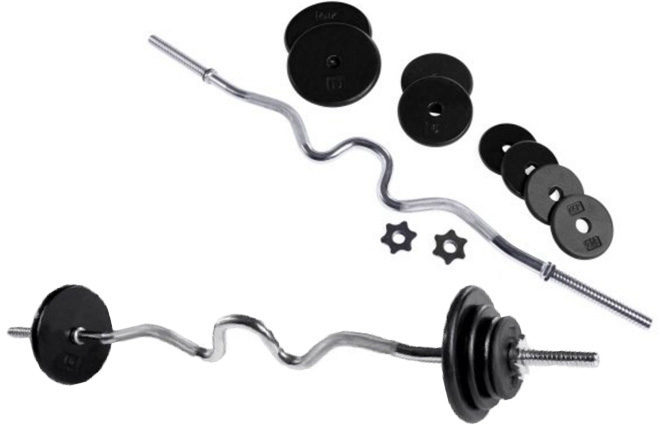 $37.22 (Reg $70) 40lb Weight Set w/ Curl Bar + FREE Shipping