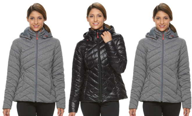 $28 (Reg $100) Women’s Tek Gear Hooded Puffer Jacket + FREE Shipping