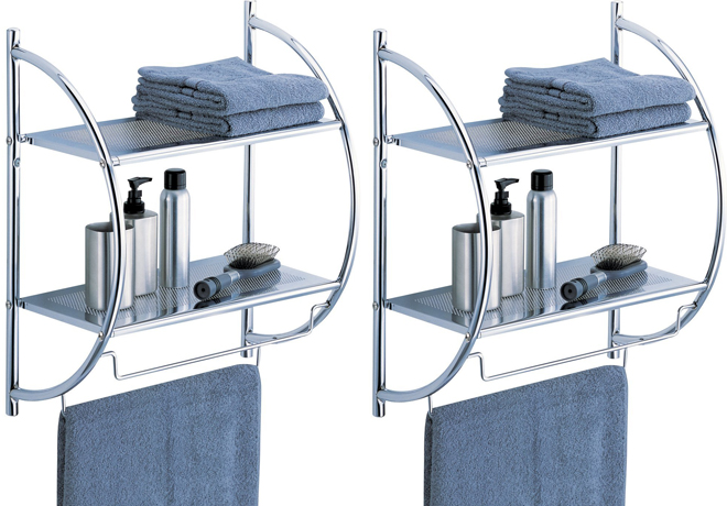 *HOT* $11.98 (Reg $30) 2-Tier Shelf with Towel Bars (BEST PRICE!)