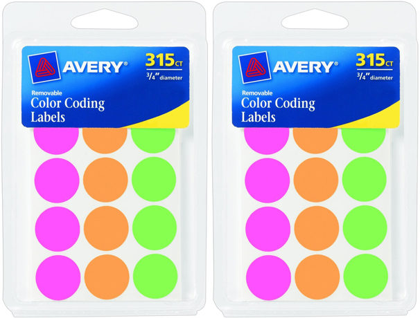 *HOT* $0.98 Avery 315ct Neon Color-Coded Dots + FREE Pickup