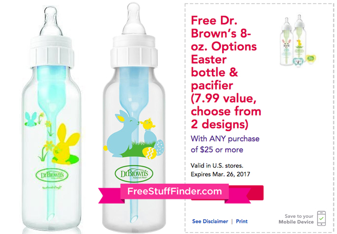 FREE Dr. Brown's Easter Bottle & Pacifier with $25 Purchase ($7.99 Value!)