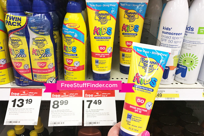 $3.49 (Reg $7.49) Kid's Banana Boat Sunscreen at Target