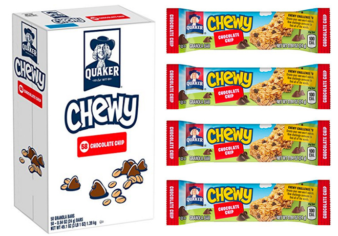 *HOT* $8.99 (Reg $12) Quaker 58-Count Chewy Bars + FREE Shipping