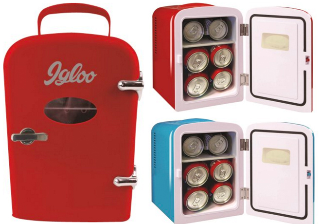 $43.89 Igloo Mini Retro Beverage Fridge + FREE Shipping