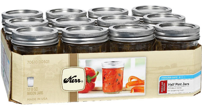 *HOT* FREE Kerr Half Pint Mason Jars 12-Pack + FREE Pickup
