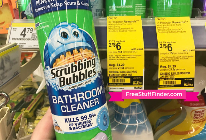 $1.50 (Reg $4.29) Scrubbing Bubbles Bathroom Cleaner at Walgreens