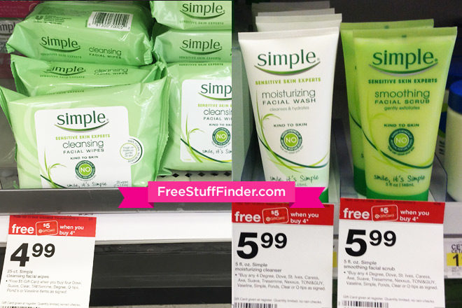 $1.86 (Reg $6) Simple Facial Cleanser & Wipes at Target