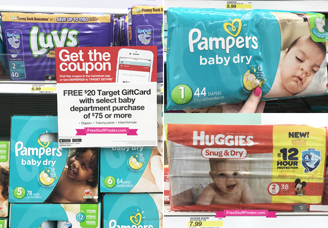 *HOT* $3.09 (Reg $9) Pampers, Huggies, Luvs Diapers at Target