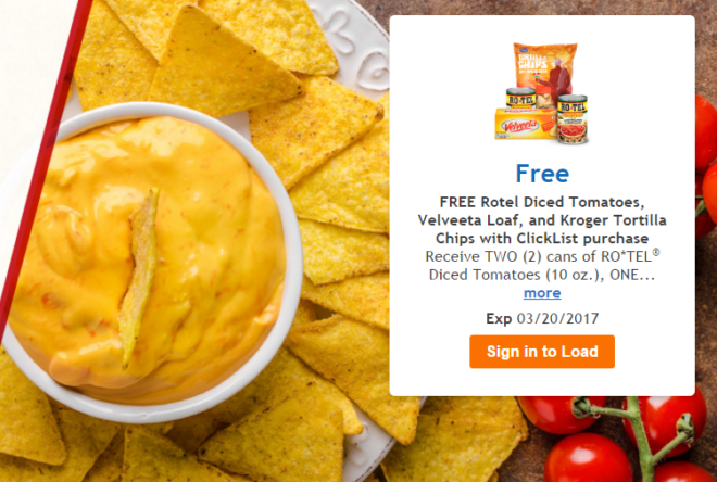 FREE Chips & Queso ($12+ Value) with Your ClickList Order at Kroger