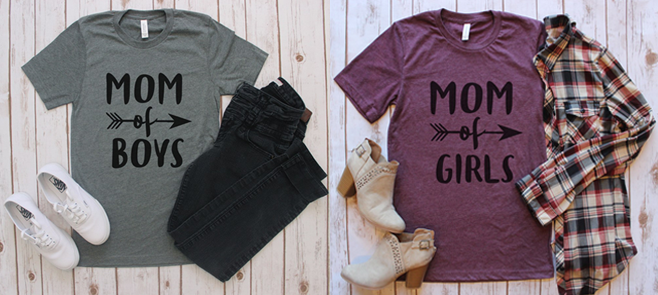 mom of girl and boy tee
