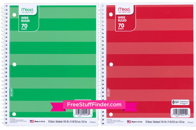 $0.38 (Reg $0.79) Mead Spiral Notebooks + FREE Pickup