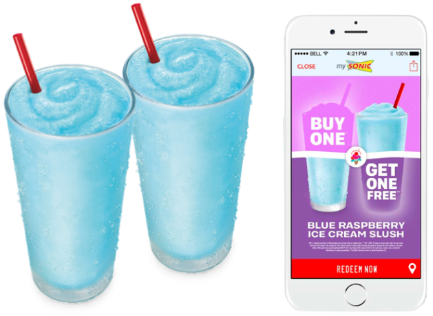 Buy 1 Get 1 FREE Blueberry Slush at Sonic