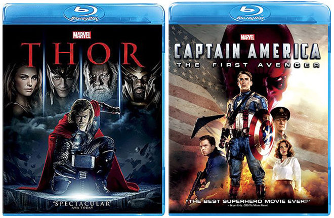$6.50 (Reg $22) Thor & Captain America Blu-Ray Movies