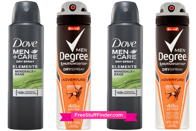 HURRY! FREE Full-Sized Sample Dove Men + Care or Degree Dry Spray