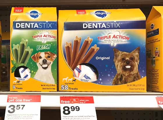 $1.74 (Reg $3.57) Pedigree Dentastix Fresh Bites at Target