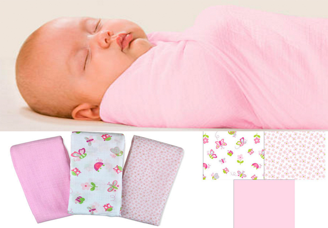 $14.98 (Reg $30) SwaddleMe 3-Pack Muslin Blankets + FREE Store Pickup