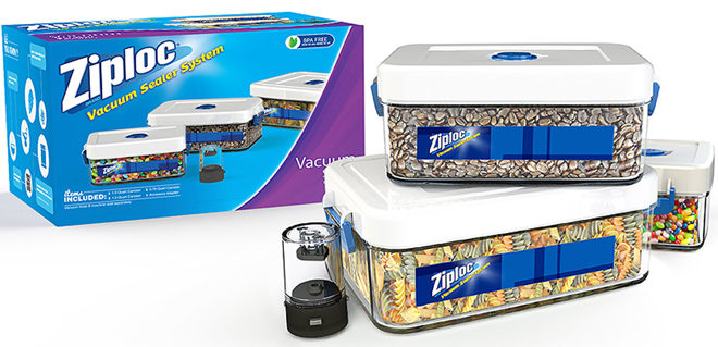 *HOT* $18.49 (Reg $35) Ziploc 3-Piece Canister Set w/ Adapter + FREE Pickup