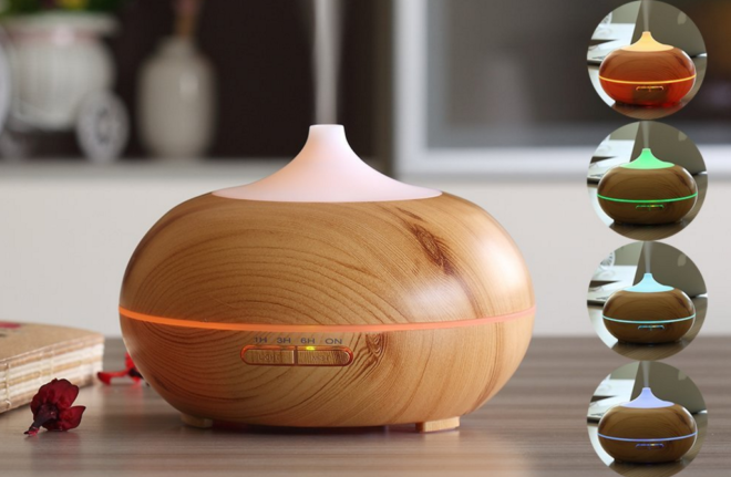 $23.99 (Reg $90) Aromatherapy Wooden Essential Oil Diffuser & Humidifier