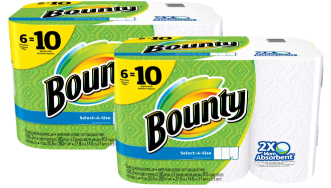 *HOT* $5.88 (Reg $9) Bounty Paper Towels + FREE Pickup ($0.98 per MEGA Roll!)
