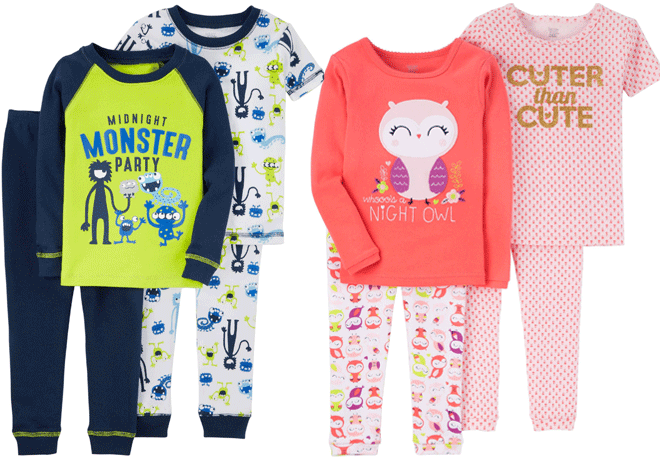 $6.38 (Reg $16) Carter's 4-Piece Pajamas + FREE Pickup