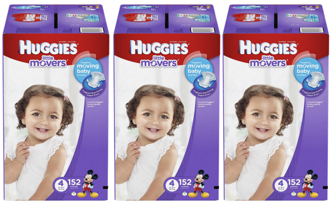 *HOT* $20.30 Huggies Little Movers Size 4 Diapers + FREE Shipping ($0.13 Per Diaper!)