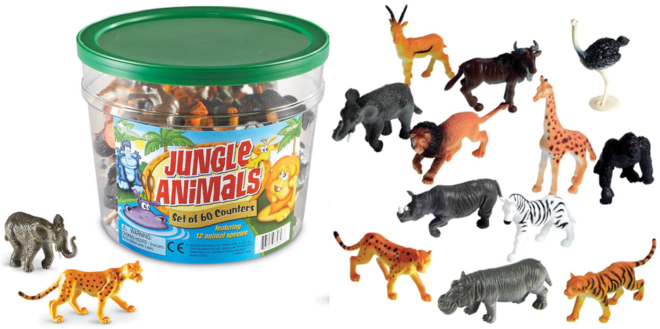 $11 (Reg $25) 60-Pack Jungle Animals Set + FREE Shipping (Just $0.18 per Piece!)