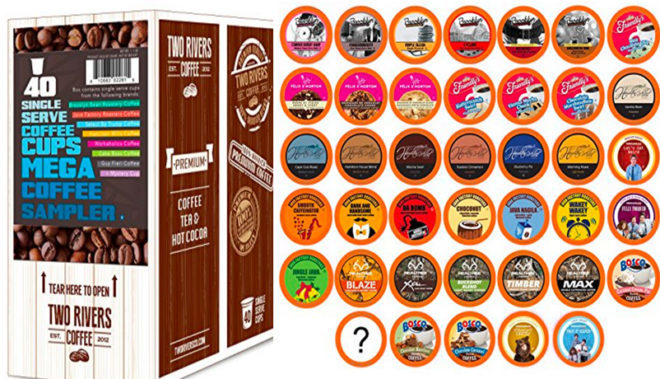 $0.30 Per K-Cup Two Rivers Coffee Sampler + FREE Shipping