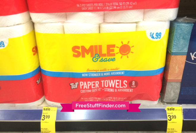 *HOT* $3.99 (Reg $5) 8 Pack Smile & Save Paper Towels at Walgreens ($0.50 per Roll!)