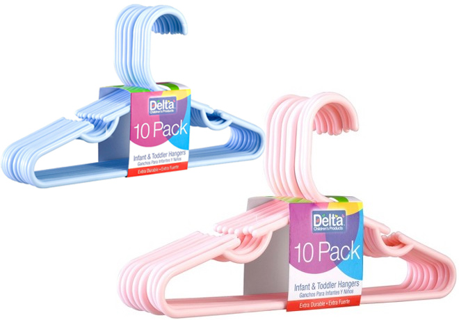 Only $0.89 per 10-pack Delta Baby Clothes Hangers + FREE Store Pickup