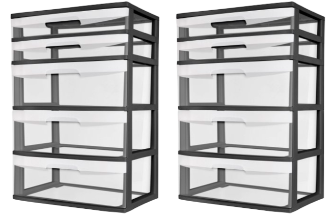 $24.92 (Reg $38) Sterilite 5-Drawer Tower + FREE Pickup