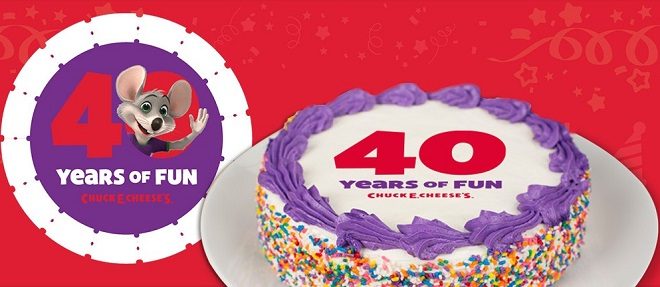 FREE Slice of Cake for Kids + FREE Tickets w/ Food Purchase at Chuck E. Cheese (4/19 Only)