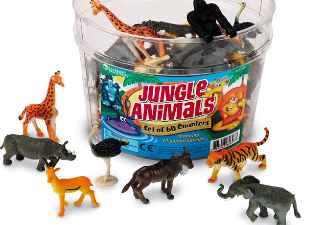 $11.08 (Reg $25) Set of 60 Jungle Animal Counters + FREE Shipping (Prime Members)